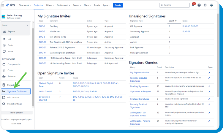 bulk invitations to sign in Jira